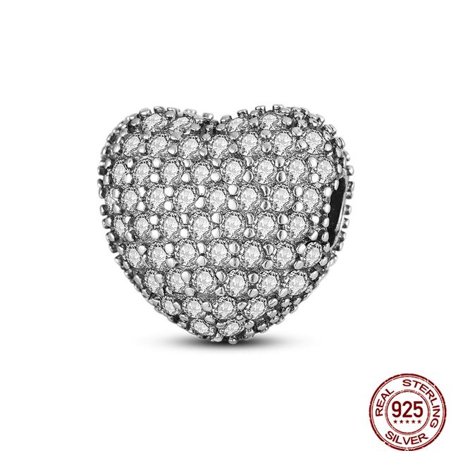 925 Sterling Silver Angel Mom Family Love Heart Series Beads Fit Original Fasion Charms Bracelets Women DIY Jewelry Gift