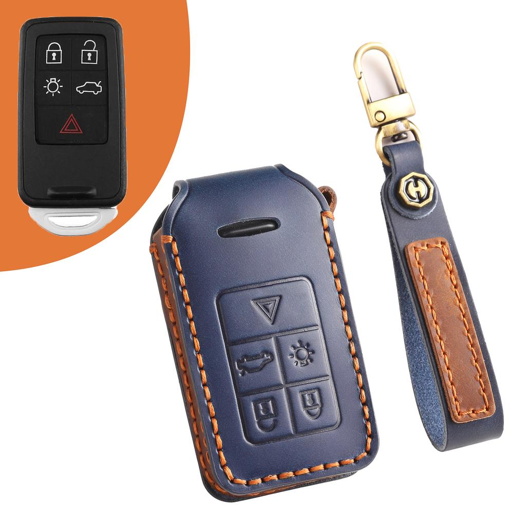Applicable To Volvo Xc60 Key Cover V40 Old V60 X60l Buckle S80l Car Key Case Bag Leather