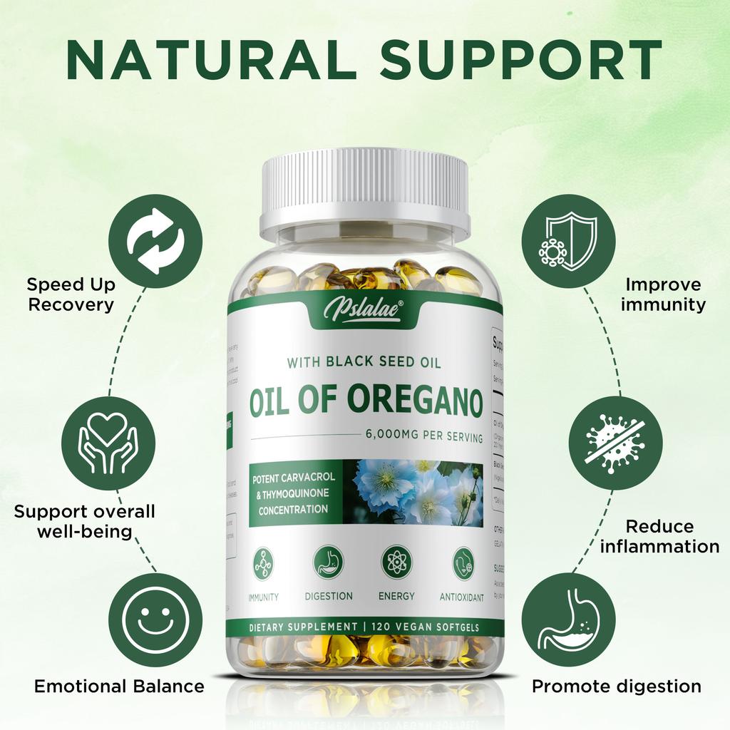 Oreganoový olej - Olej z černuchy seté, Posílení imunity, Antioxidant, Podpora trávení