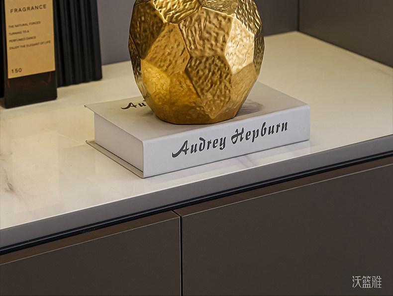 Medieval-style Geometric Apple Ceramic Desktop Ornament-Sophisticated Niche Decor for Living Room Entryway Bedroom Home