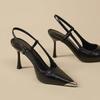 New Women's High Heels Sandals Pointed Toe Shoes Sexy Slingback Woman Slippers Summer Trend Designer Dress Pumps Sandals