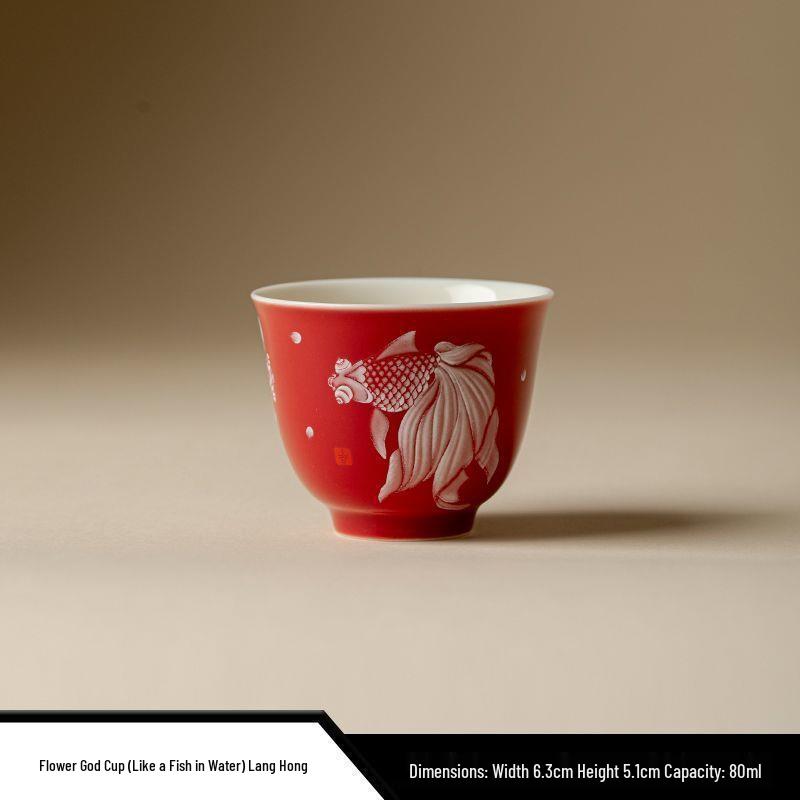 Like Fish in Water: Mòyú Glazed Ceramic Kung Fu Tea Tasting Cup