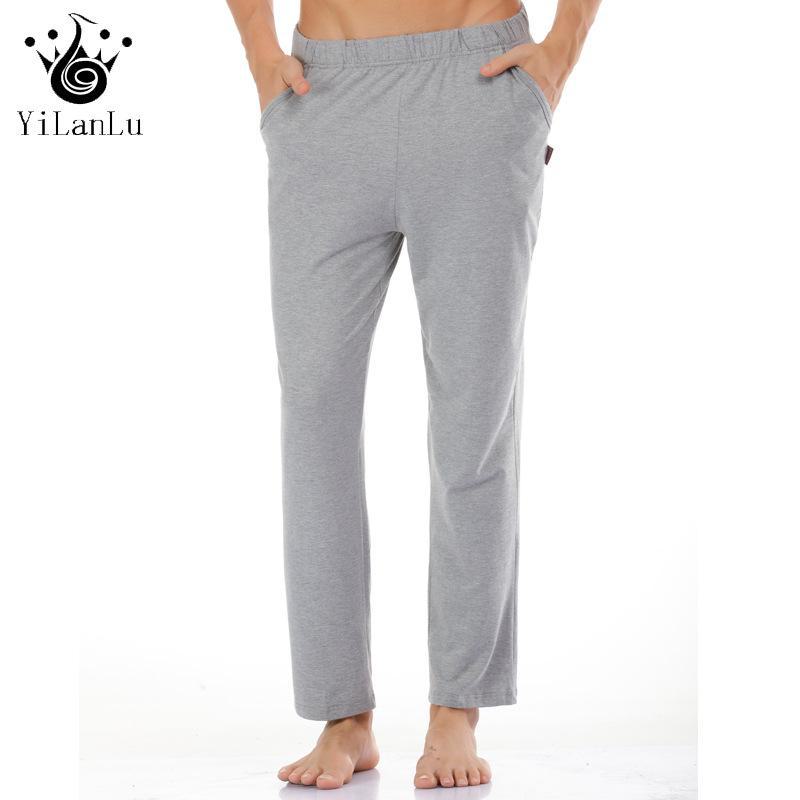 Yilanlu Men's Modal Cotton Loose Pajama Pants - Lightweight Summer Air-Conditioned Trousers