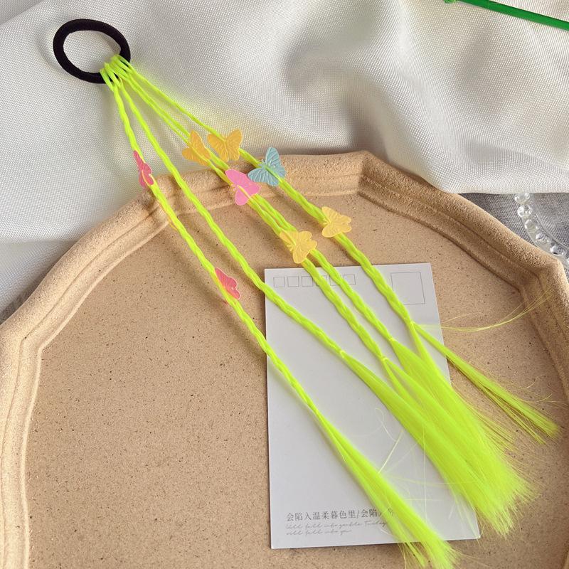 1PC Lovely Girls Colored Dirty Braids Wigs Ponytail Headbands Rubber Bands Hair Bands Headwear Kids Hair Accessories