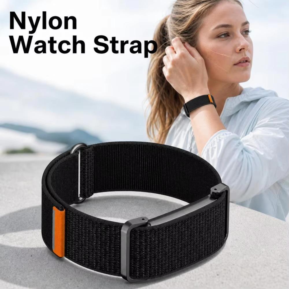 Soft Breathable Nylon Wristband & Armband Set for Google Fitbit Air Integrated Metal Frame Strap Sport Replacement Accessory