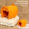 Cute Felt Pet Tunnel Toys Washable Comfortable Rabbit Squirrel Bed House Carrot Stump Shape Hamster Nest Pet Supplies
