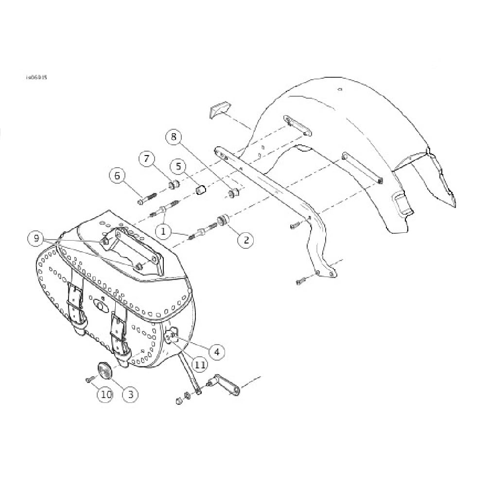 Genuine Harley 53931-03A Softail Detachable Docking Hardware Kit