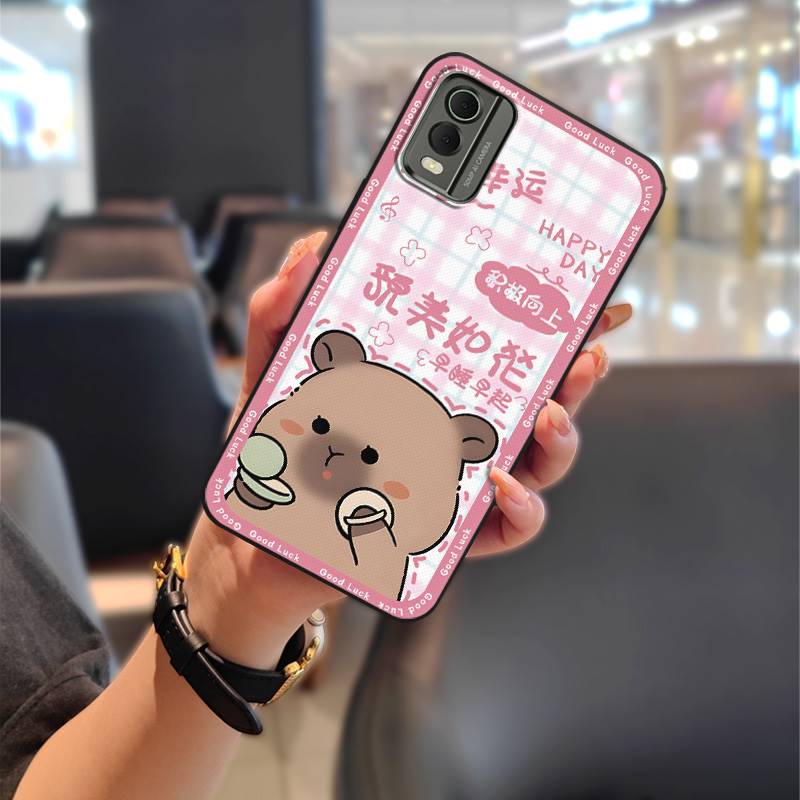 Durable Back Cover Phone Case For Nokia C32 Full wrap Anti-knock Fashion Design Soft case Graffiti Silicone TPU Cute