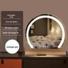 Compact LED Makeup Mirror with Three-Color Fill Light, Smart Touch Charging, Perfect for Dressers