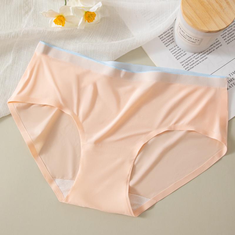 Seamless Ice Silk Breathable Women's Underwear - Anti-Exposure Thin Briefs