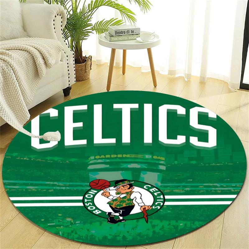 Personalized Boston Celtics Round Chair Office Rug - Perfect for Mat, Office Chair & More - Ideal Gift for Birthdays and Holidays