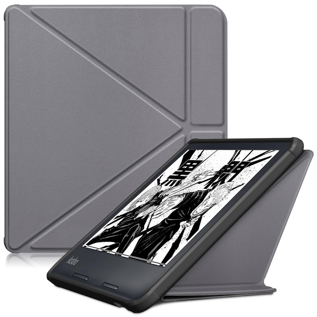 For Kobo Libra Colour/Libra 2 Case PU Leather Protective E-Reader Cover Origami Stand
