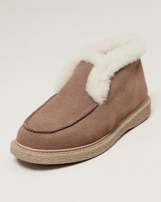 Boots with Fur Suny Liana 12301 36 Cappuccino Suede Wool