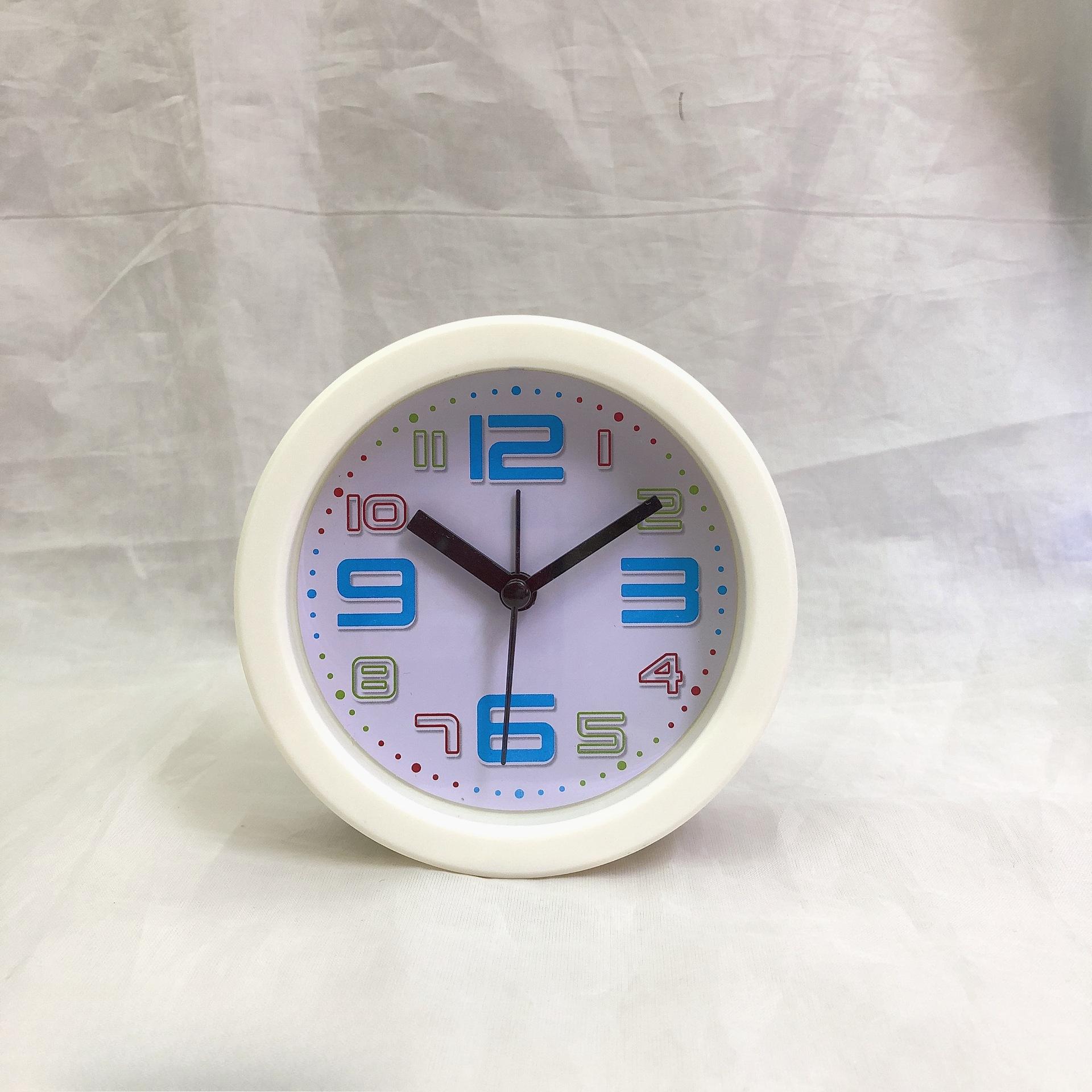 

Креативные круглые многофункциональные пластиковые кварцевые цифровые студенческие настольные часы-будильник