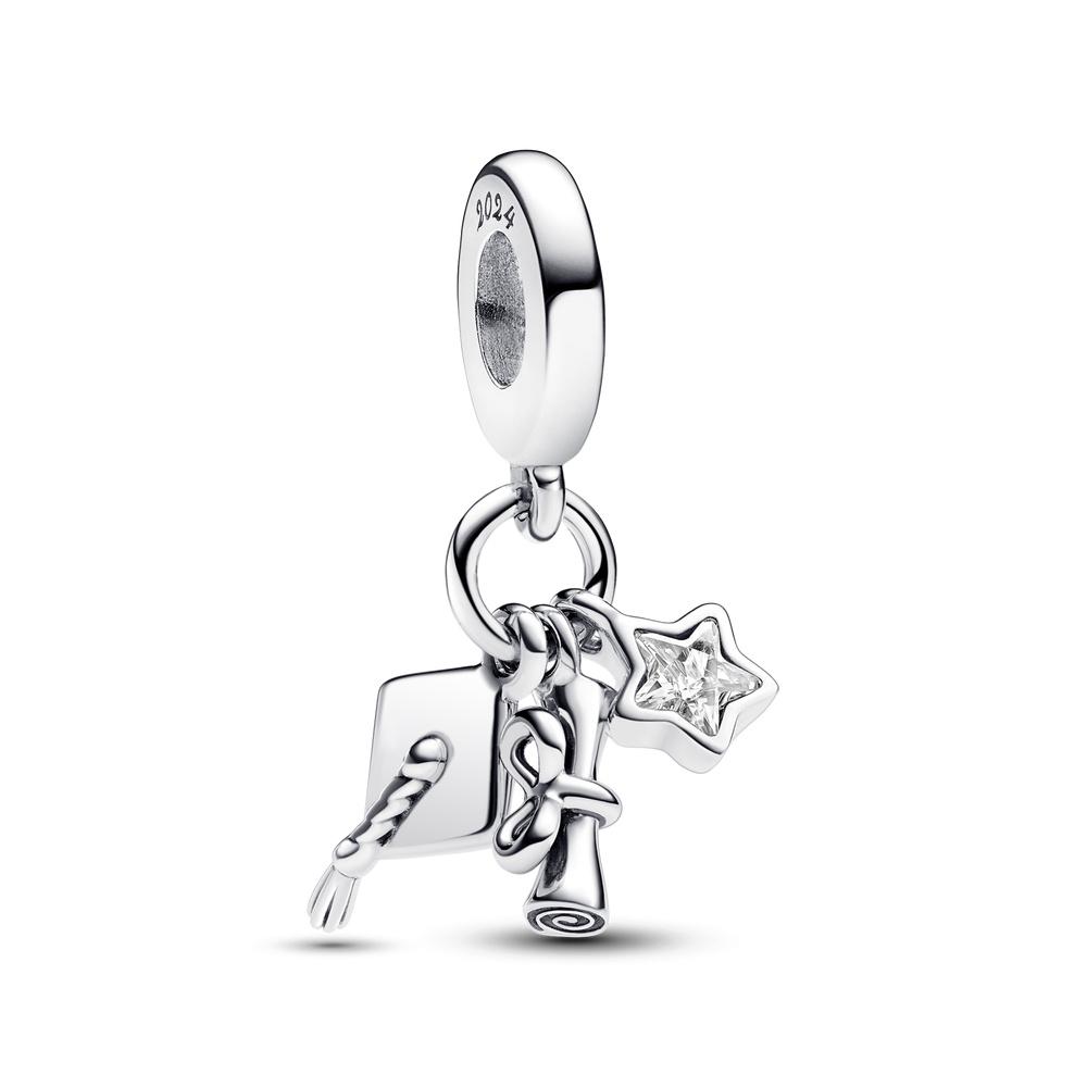 2024 Nuevo anillo de pulsera con dije de rosa colgante de amor romántico de plata esterlina S925 compatible con pulsera original DIY para mujeres