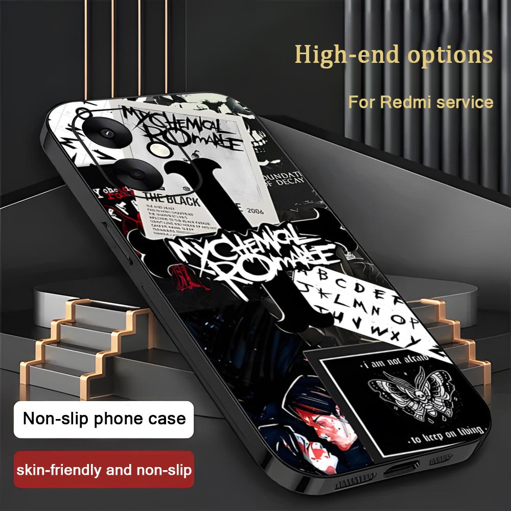Gorące Etui na Telefon Zespół My Chemical Romance Dla Xiaomi Redmi Note 13,12,11, 10 Pro Plus S, 5G, 12S, Luksusowe Miękkie Czarne Etui na Telefon