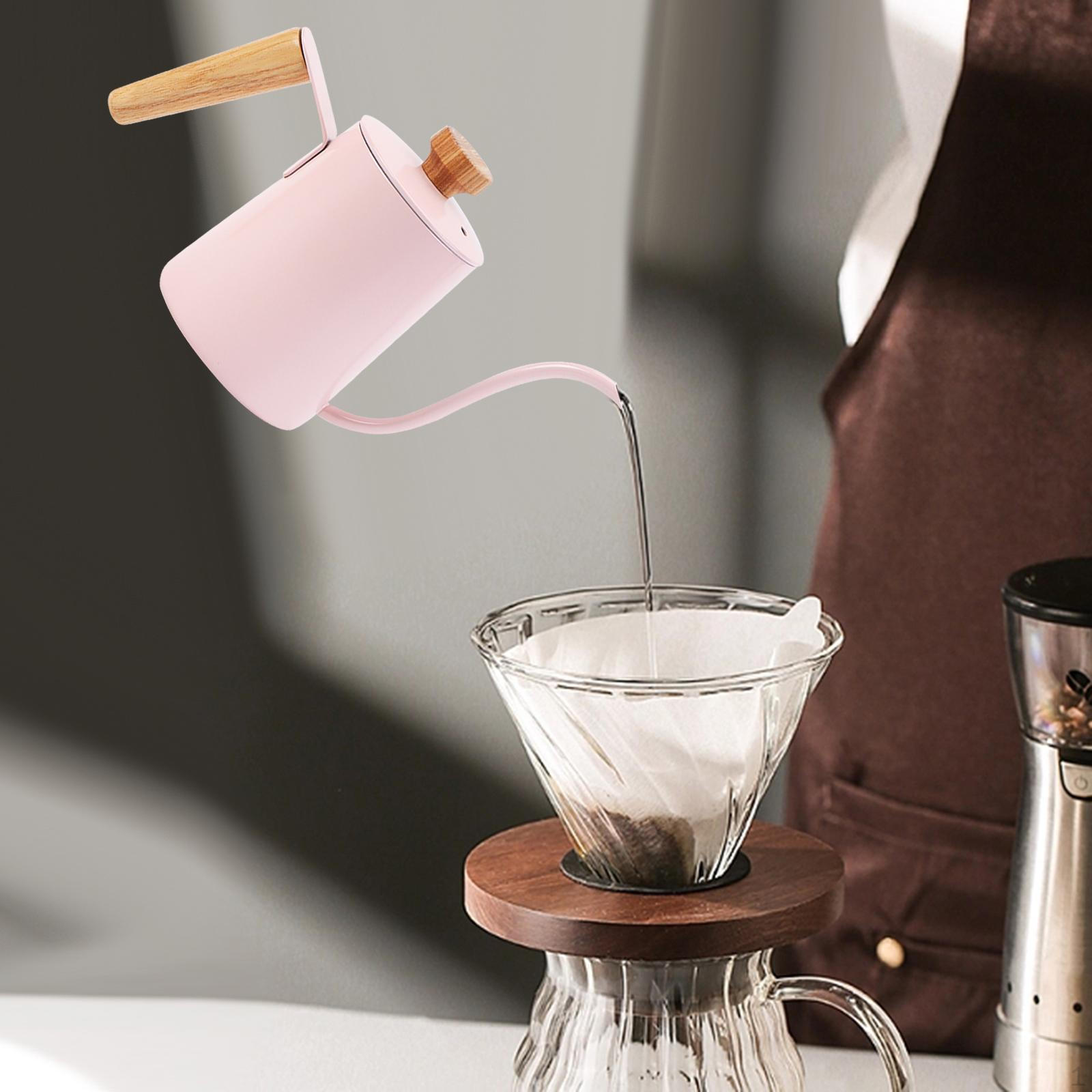 Coffee Tea Pot Gooseneck Kettle, with Lid, 350ml Pour over Drip Kettle