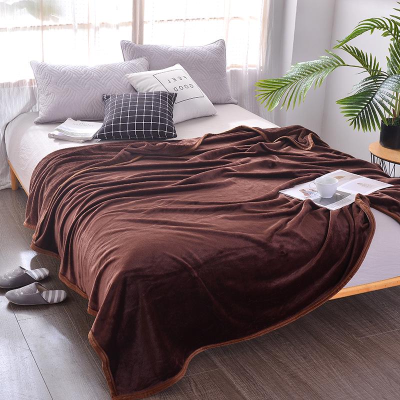 Milk Velvet Coral Fleece Flannel Blanket: Thick, Cozy Sofa Cover or Office Nap Blanket. Perfect Gift.