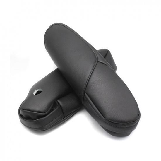 2x Black PU Leather Seat Armrest Handle Cover Trim For Honda CRV 2007 2008 2009