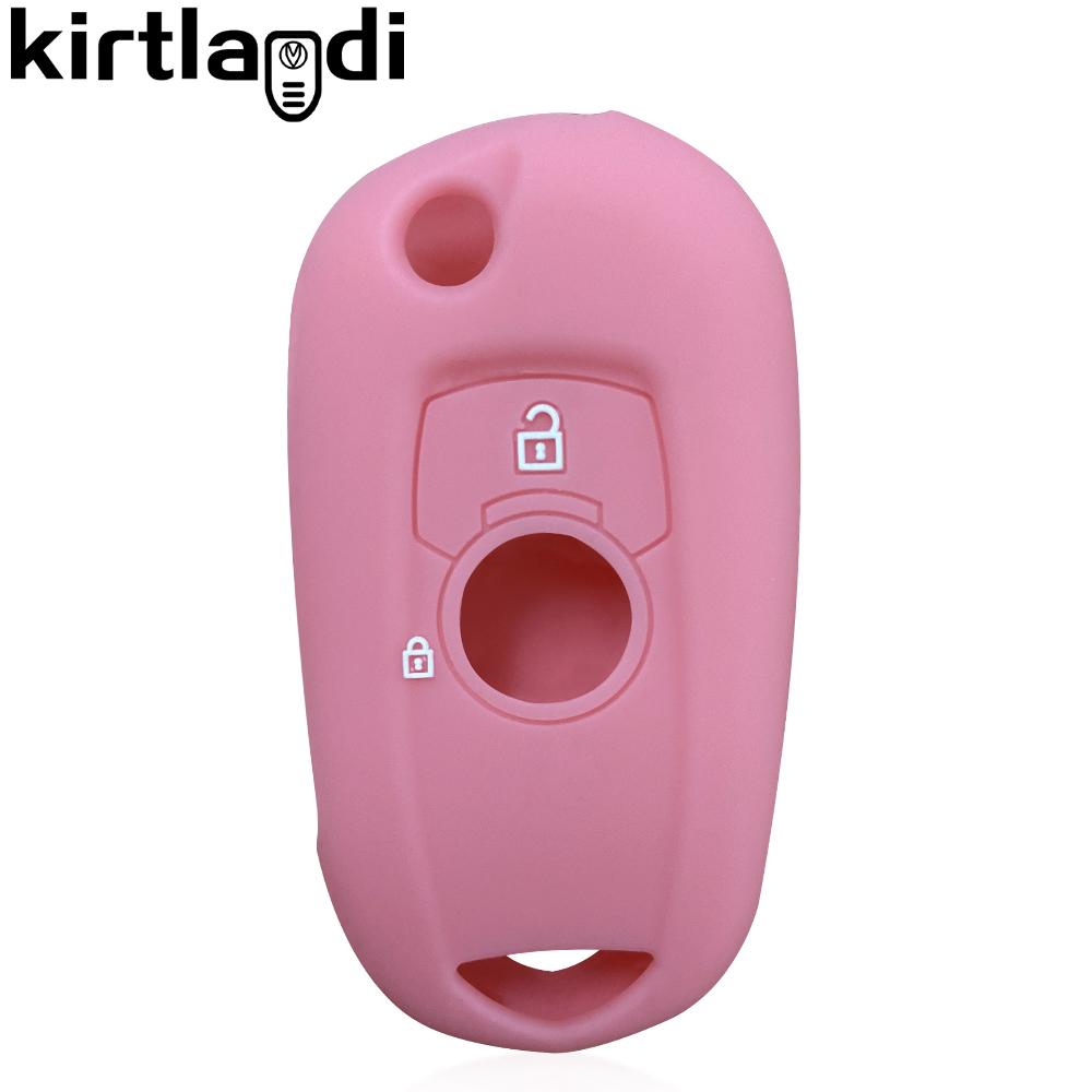 Silicone Key Case Remote Skin Car Key Cover for Opel Vauxhall Astra K Corsa E 2015-2019 2 Button Key Holder Keychain Accessories