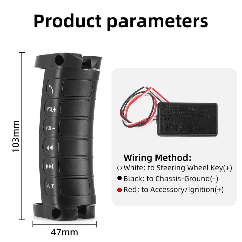 BTG Universell Fjärrkontroll Bil Rattknapp Fjärrkontroll Bilnavigation Multifunktionsomkopplare Knapp för Android