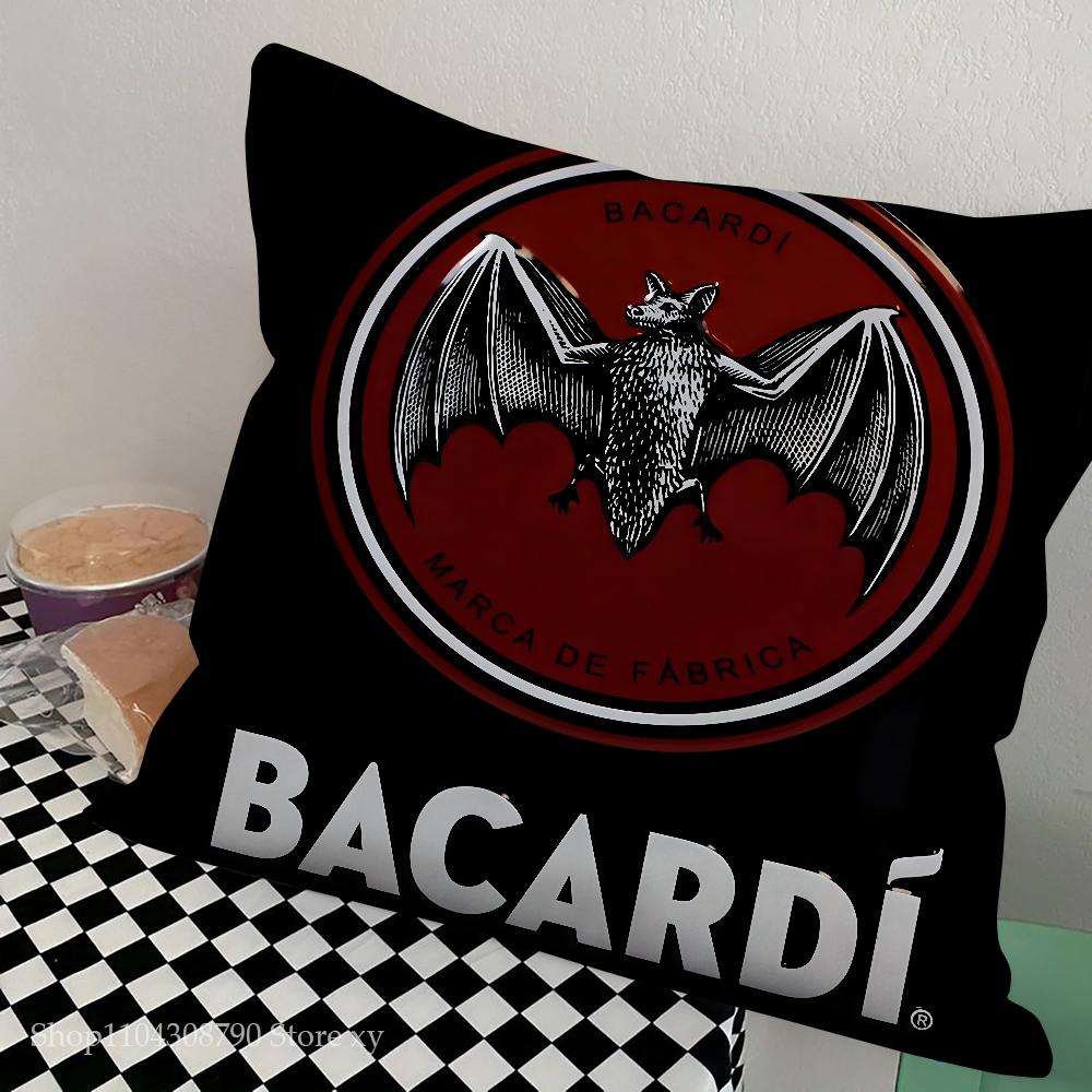 Spirituosen B-Bacardi-i Kissenbezug Quadratisches Kissen Schlafzimmer Sofa Freizeit Komfortkissen Auto Wohnzimmer Heimdekoration