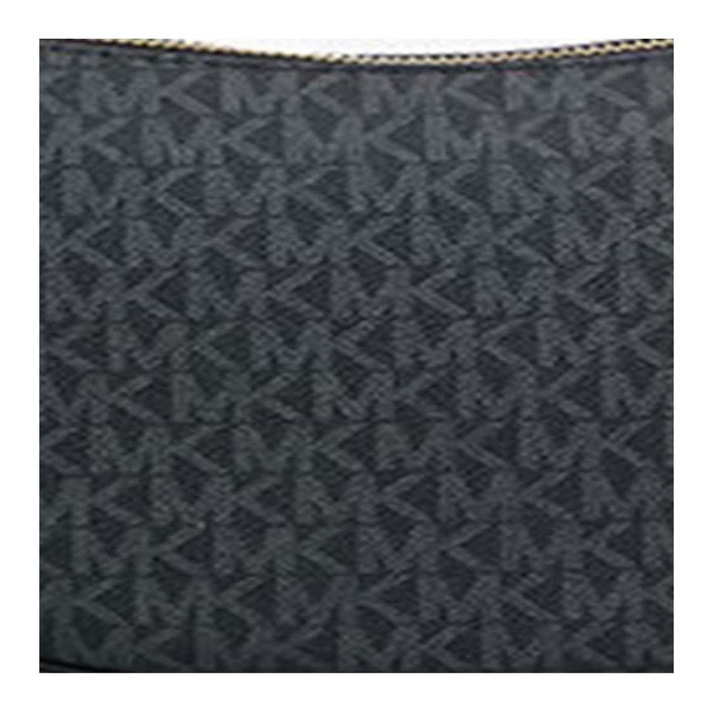 Michael Kors MK Dover Coated Canvas Shoulder Bag With Gold Hardware Women Shoulder Bag Black 35R3G4DL8B-0001