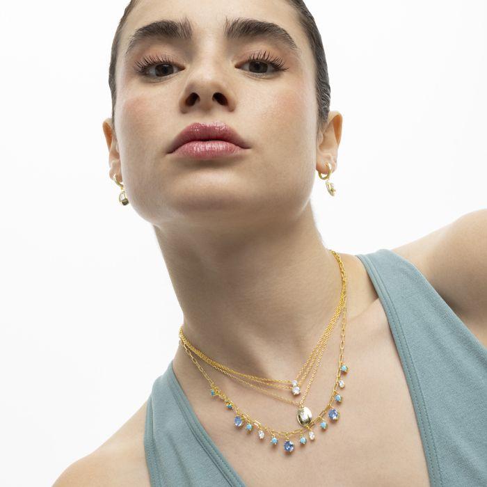 Collier Luxenter en argent 925 avec zircon brillant fini or jaune 18K - Keval