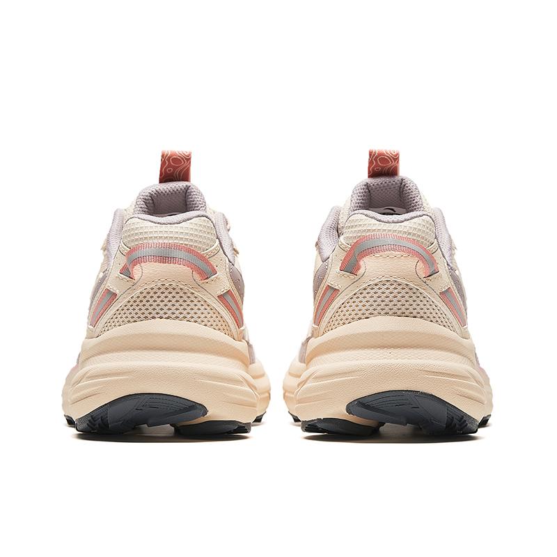 Anta Trendy Lace-Up Shock Absorbing Wear-Resistant Low-Top Running Shoes Women Sneaker Light-Pink 922415596-4