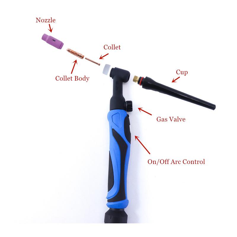 WP26 TIG Torch TIG26 Argon Welding Torch Air Cooled torch for 200A TIG Welder