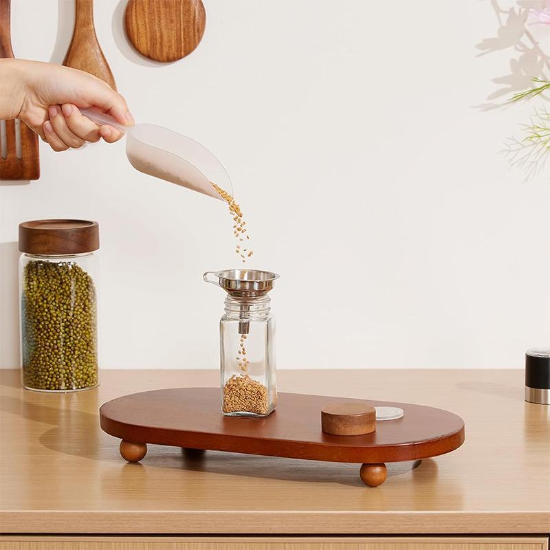 12Pcs Glass Spice Jars with Labels Kitchen Accessories 4oz Square Seasoning Containers Kitchen Salt Herbs Sugar Bottles JT510