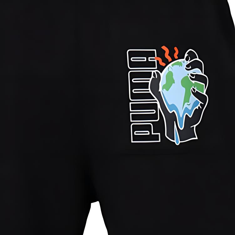 Puma Logo Knit Lace-Up Solid Casual Shorts Men Bottoms Black 530162-01