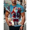 Fashion Men's Crew Neck Short Sleeve 3D Casual Color Printing Casual Short Sleeve Crew Neck T-Shirt