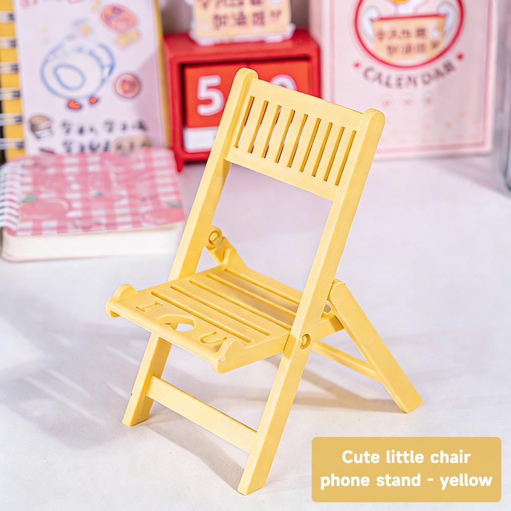 Creative Cute Folding Stool Phone Holder - Practical Desktop Ornament & Gift