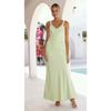 Europäisch-Amerikanisches Damen Satin-Slip-Kleid Schulterfrei Abendparty-Kleid Lässiges Cocktailkleid