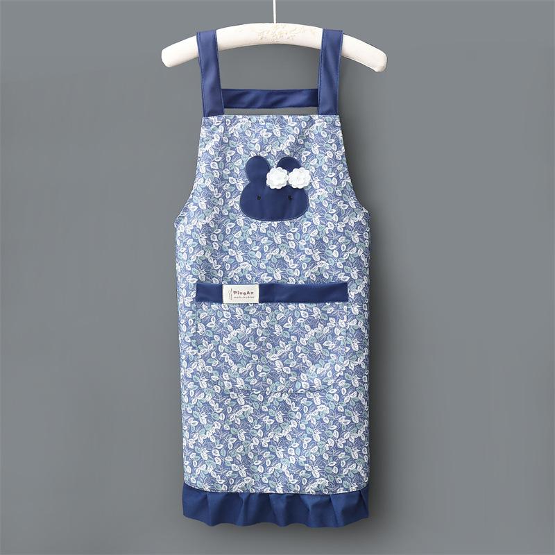 

Cotton apron women s new oil-proof kitchen cooking housework apron fashion home breathable