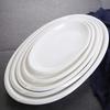 Pure White 16-Inch Ceramic Oval Fish Plate