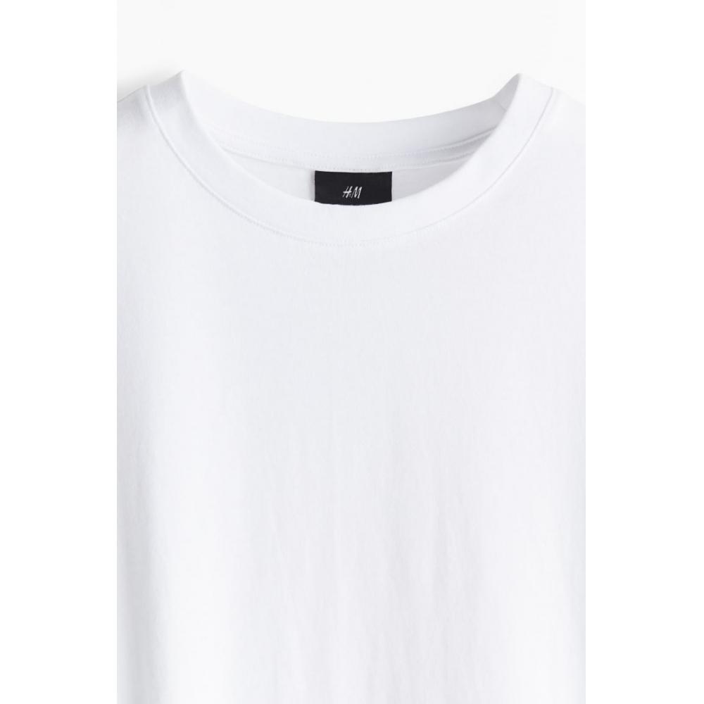 H M Regular Fit Jersey Top 3 Piece Set wHite Beige Black