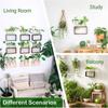 Modern Simple Transparent Tube Glass Vase Hydroponic Planter with Wooden Stand Desktop Plant for Wedding Home Decoration