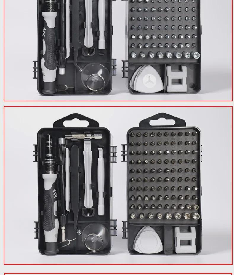 Sada přesného magnetického šroubováku 115 v 1 pro opravu hodinek a mobilních telefonů