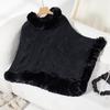 Women's Autumn and Winter Large Size Sleeve Knitted Wool Collar Thickened Thick Crest Shawl Loose Sweater Cape Top Women 6 Colors