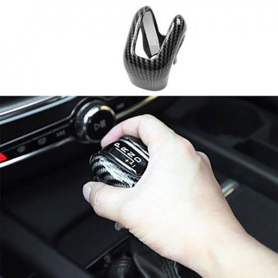 For Volvo XC90 2016- ABS Carbon Fiber Central Console Gear Shift Knob Trim