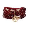 Bohemian Ethnic Beaded Bracelet with Tree of Life Pendant