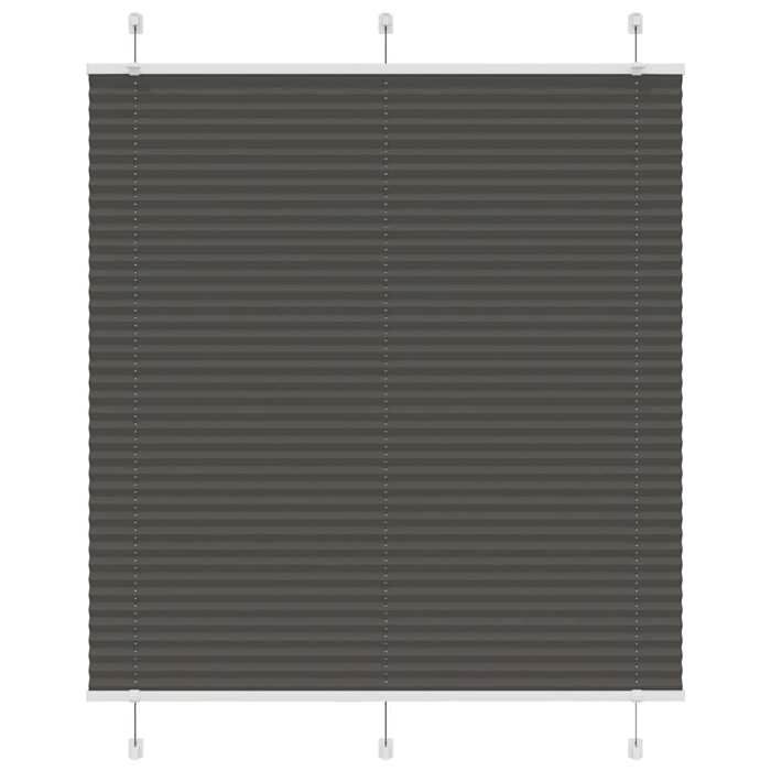 VidaXL Store Plissé Noir 120x150 Cm Largeur Du Tissu 119,4cm Polyester, Window Pleated Blind, Accordion Blind, Blind 4015147