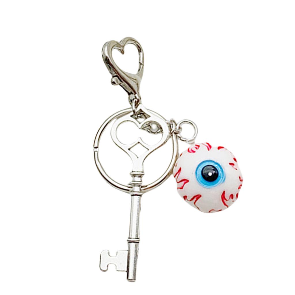 Eye Keychain Charm Colorful Alloy Key Rings Portable Key Holder Key Accessory Bag Pendant for Couples and Students