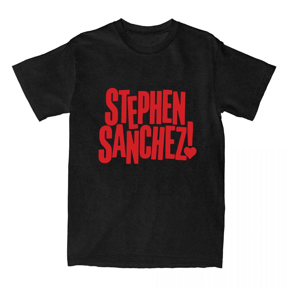 Exclamation Heart Logo T-Shirt Singer Stephen Sanchez Design Print Tshirts O-neck Short Sleeve Cotton Female Tees Graphic Merch