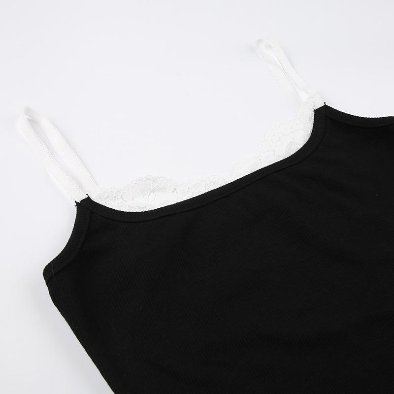 Dámské třaskavé krajka Krajka Módní Design Smysl Uvnitř Malá košilka Spice Girl Sexy pletené tílko