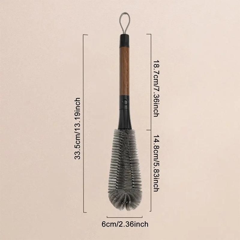 2 In 1 Milk Bottle Brush Cup Scrubber Glass Cleaner Kitchen Cleaning Tool Long Handle Drink Bottle Glass Cup Cleaning Brush