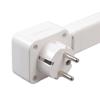 Square Power Socket With Individual Switches And Wide Outlet Spacing For Multiple Devices In Home Office