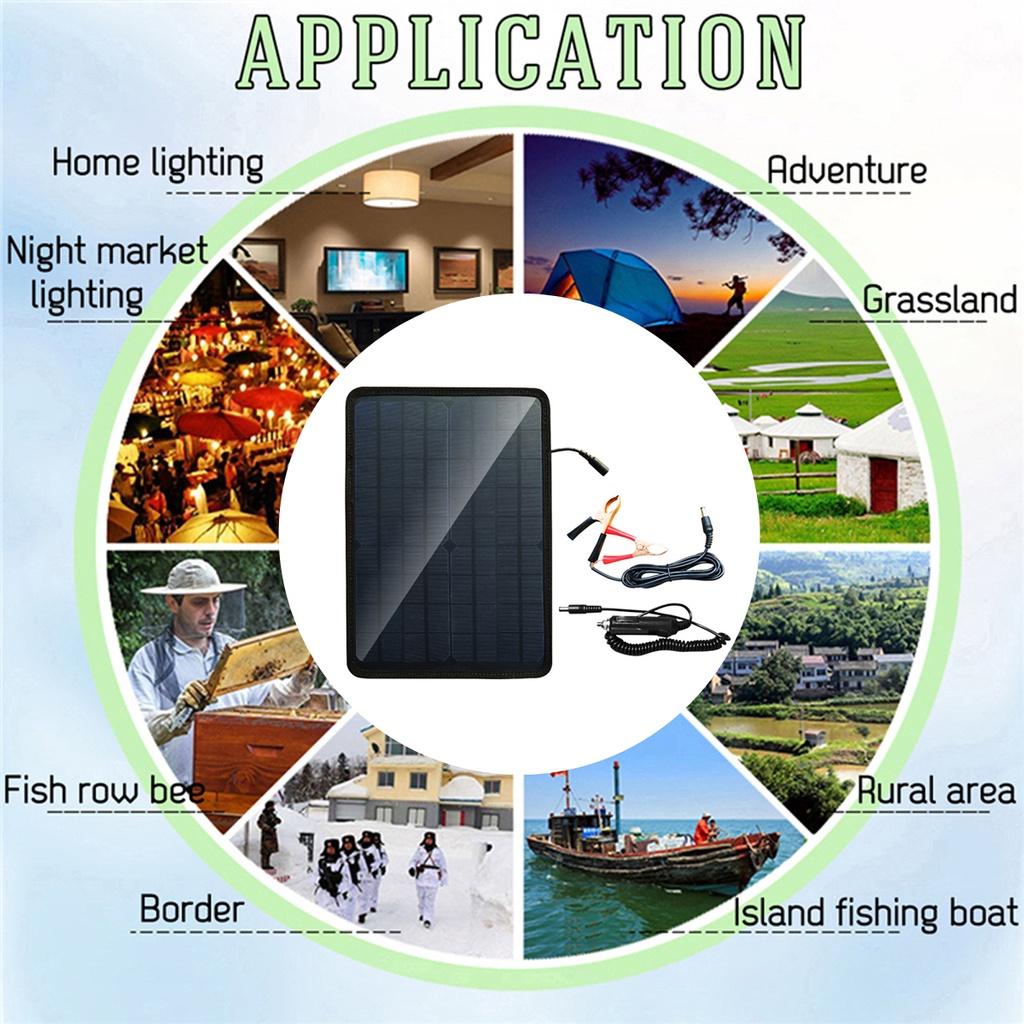 100W Portable Solar Panel Solar Powered Cell 15/5V DC USB Emergency Charging Outdoor Battery Charger for Car Yacht RV